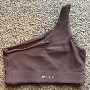 WILO Women's One-Shoulder Top - Taupe